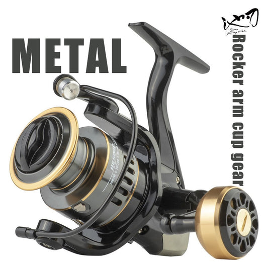 Fishing Reel HE1000-7000 Max Drag 10kg Spare Metal Spool Grip Spinning Reel