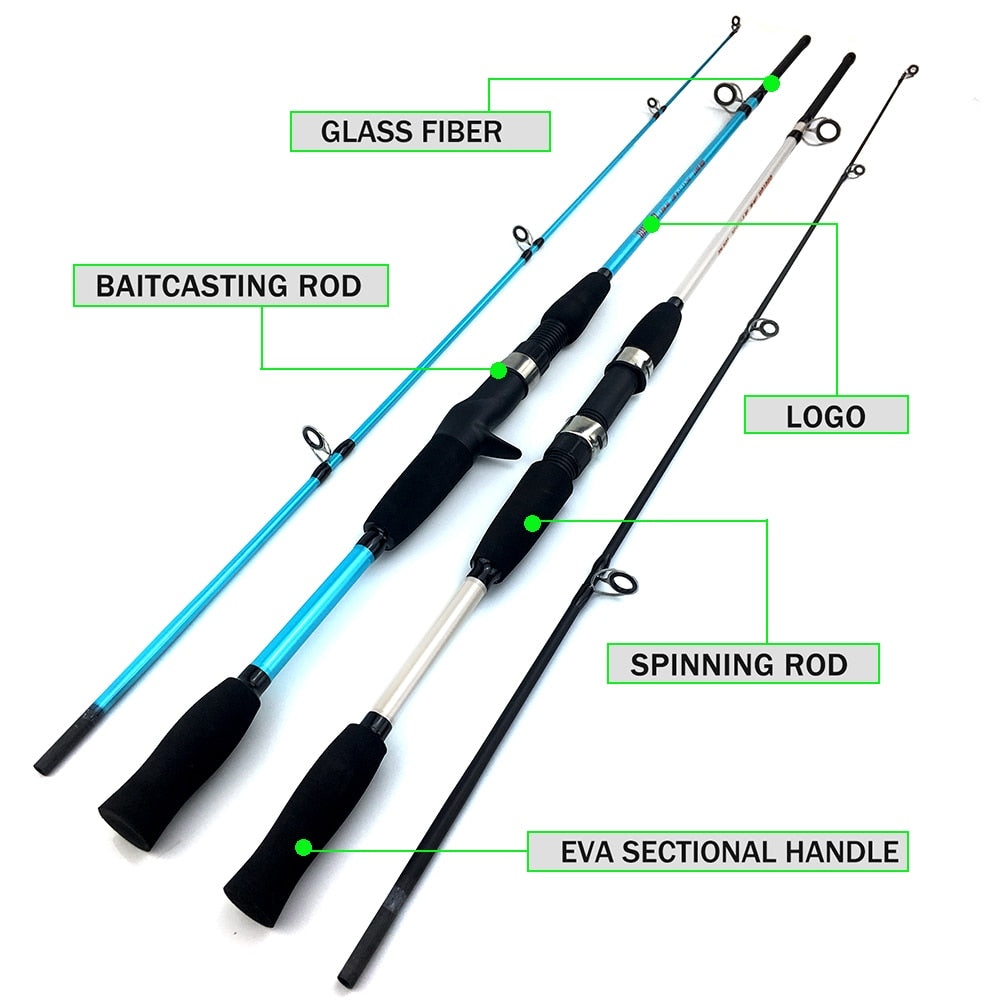 1.5M 1.8M M Power Lure Rod Casting Spinning Wt 3g-21g Ultra Light Boat Lure Fishing Rod