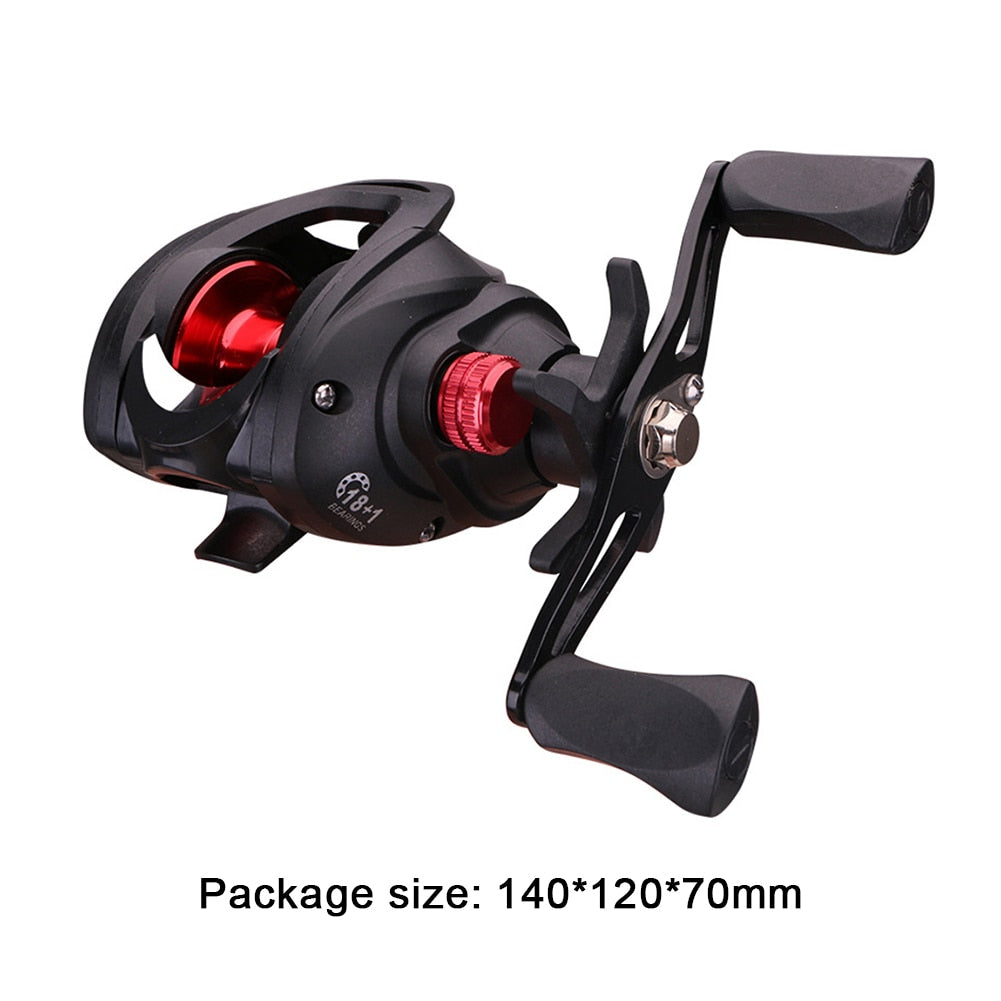 Magnetic Braking System Fishing Wheel Ultra Smooth Bait Casting Reel 7.1:2 High Speed 18+1