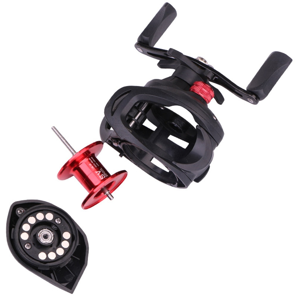 Magnetic Braking System Fishing Wheel Ultra Smooth Bait Casting Reel 7.1:2 High Speed 18+1