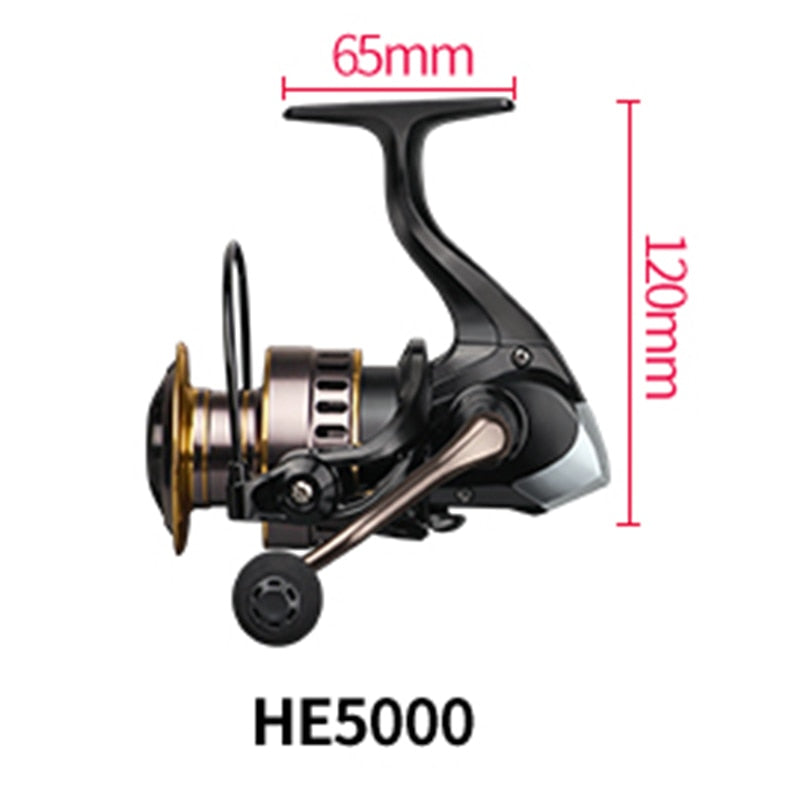 HE500-7000 Max Drag 10kg Spare Metal Spool Grip Saltwater Fresh Water Spinning Reel